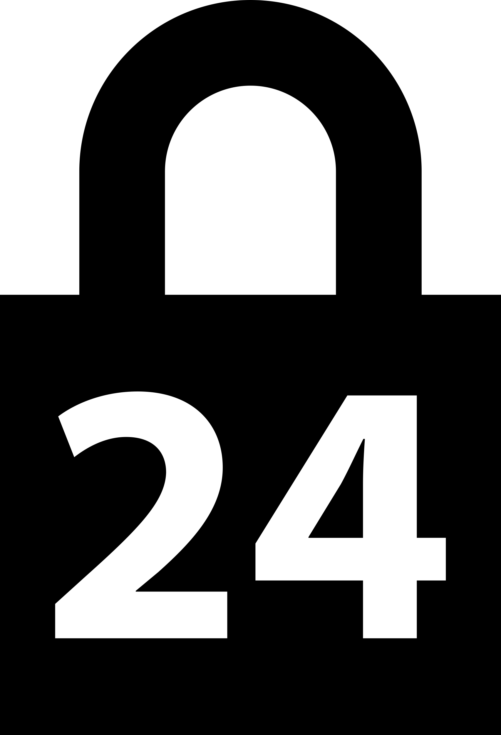 24 Hours Lock Sticker Outline Svg File Free Vectors